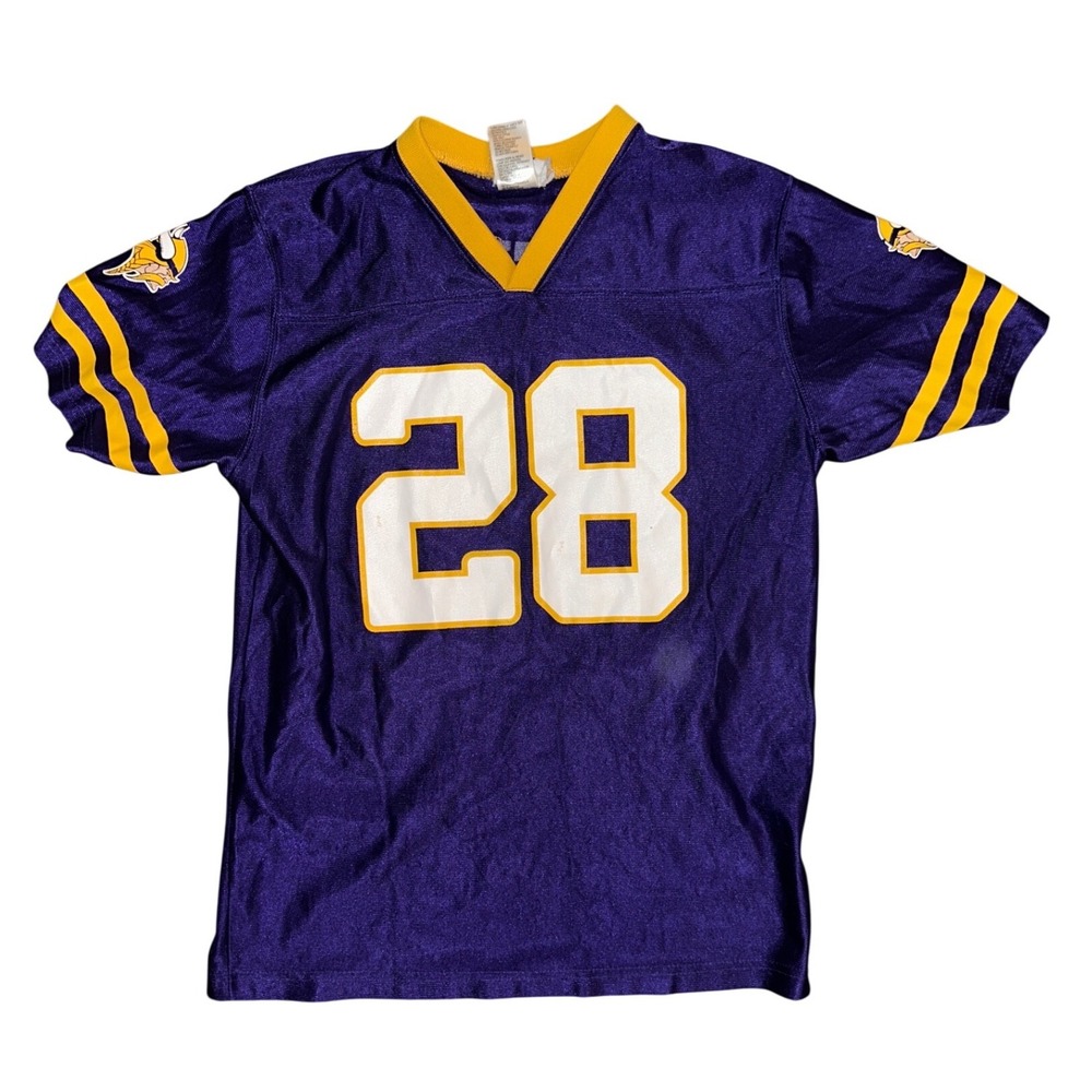 NFL Team Apparel Minnesota Vikings Adrian Peterson 28 Jersey Youth XL Purple